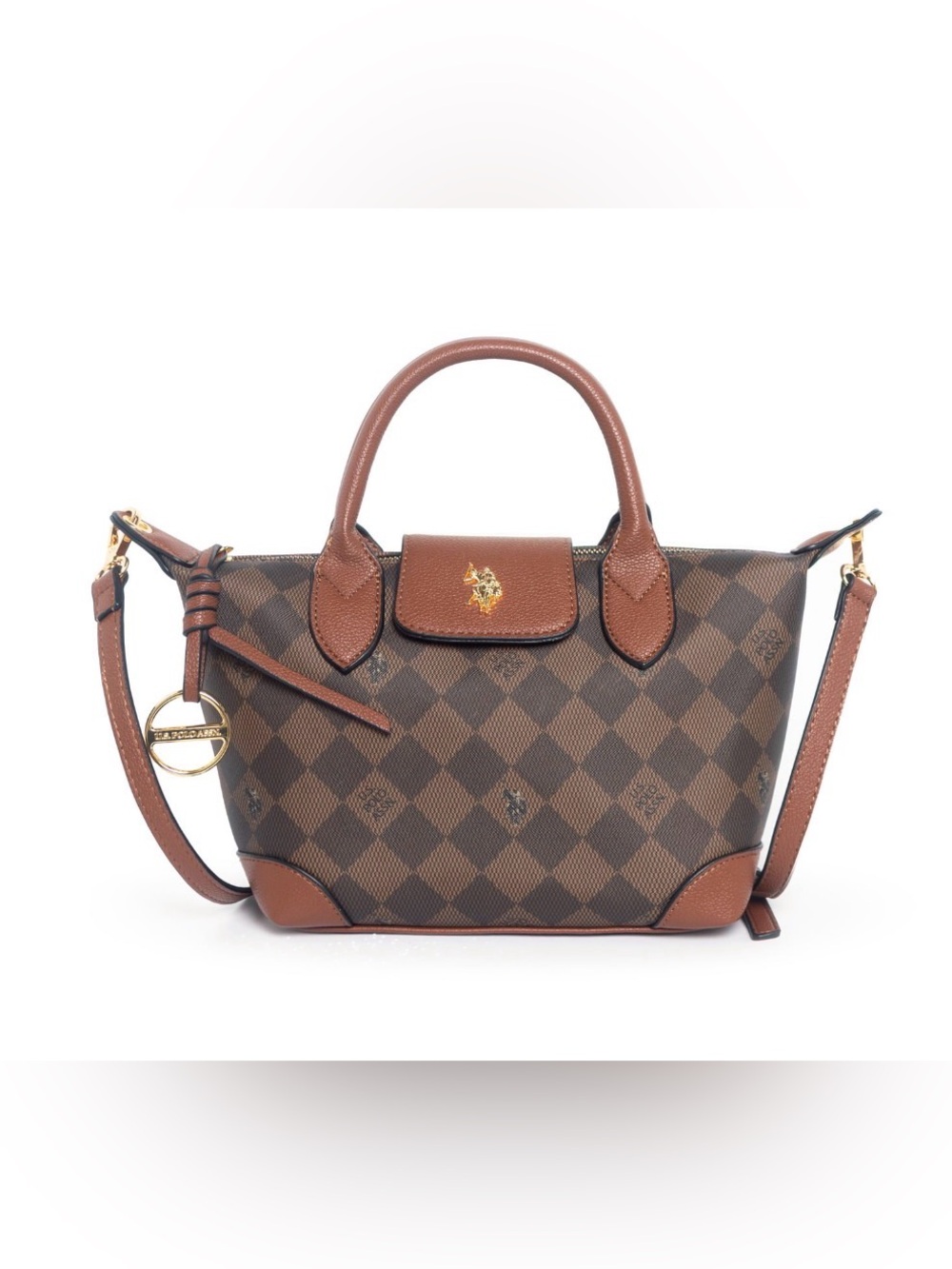 U.S. Polo Assn. Womenโs Brown Legacy Crossbody
